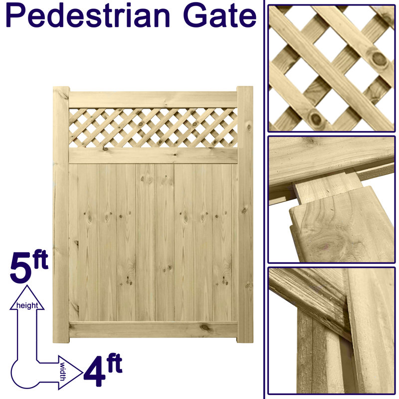 Hammondale Gate Fencing, 150cm H x 120cm W x 4.5cm D
