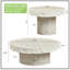 Ensemble de 2 tables basses rondes pour le salon