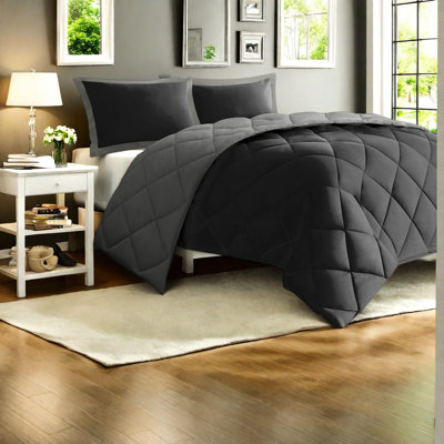 Ensemble de literie réversible moderne avec bourre en duvet synthétique hypoallergénique