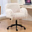 Fauteuil en laine polaire moelleuse, pliable, design croisé, hauteur réglable pour une assise confortable et relaxante, couleur crème, convient à tous les espaces, doux et confortable