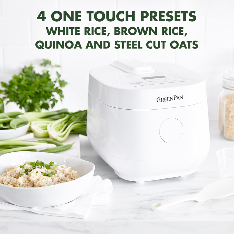 GreenPan Traditional Rice & Grain Cooker, White