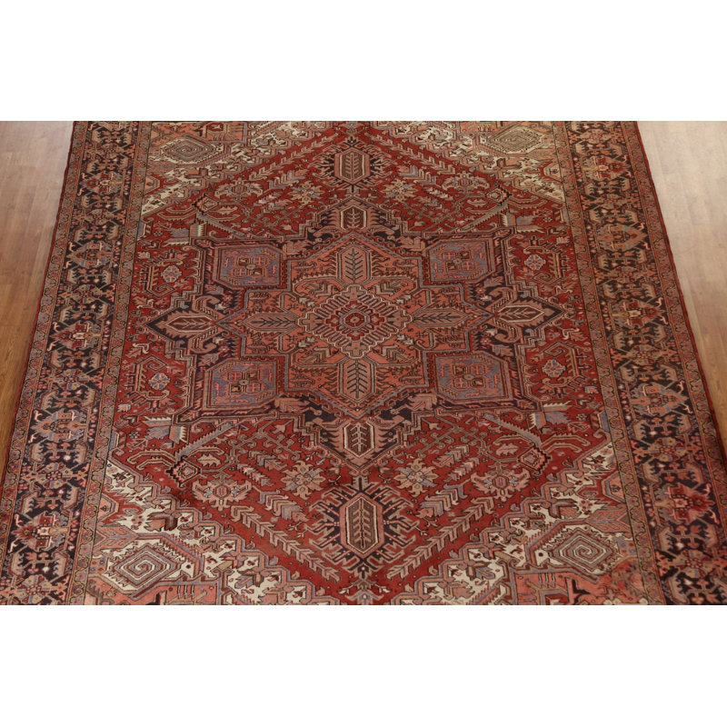 Tapis persan Heriz noué à la main 10 x 13