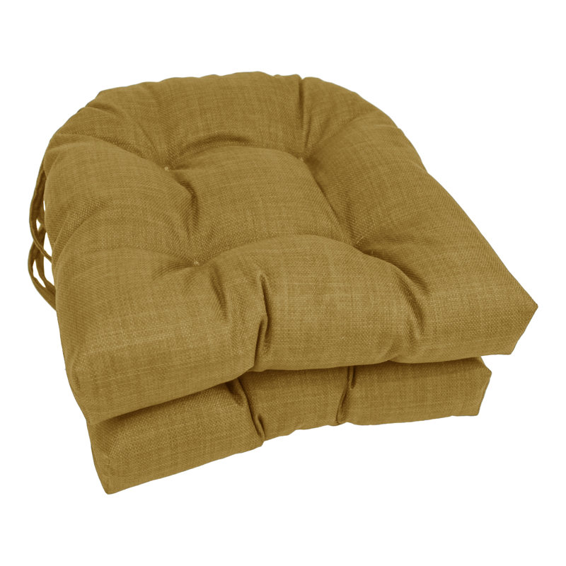 Outdoor 3.5'' Dining Chair Seat Cushion, Wheat