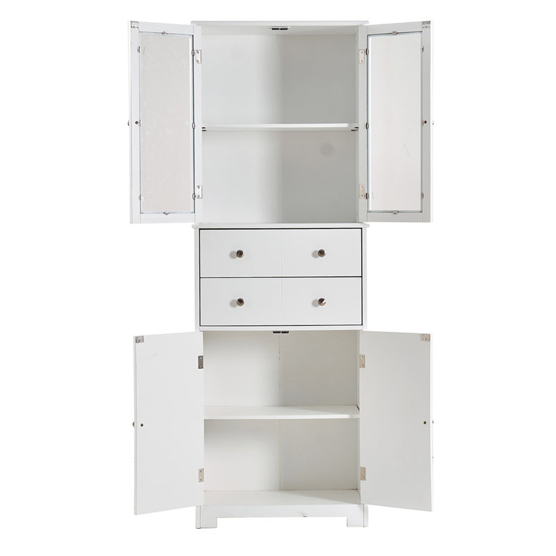 Armoire de cuisine robuste en MDF imperméable avec tablettes réglables et tiroirs spacieux pour une utilisation polyvalente