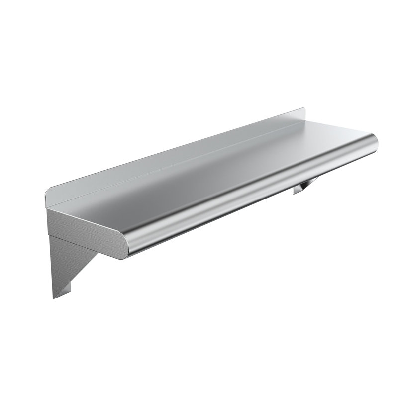 Stainless Steel Wall Shelf, 7" H x 24" W x 8" D