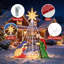 Weather Resistant Iron Freestanding Christmas Angels and Nativity Outdoor Lights