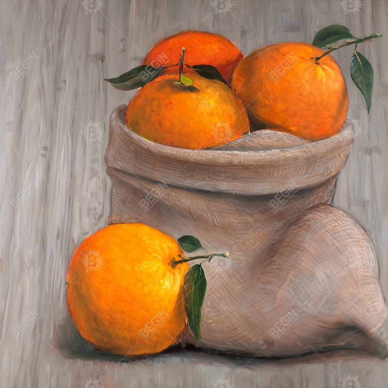 "Sac d'oranges" sur toile