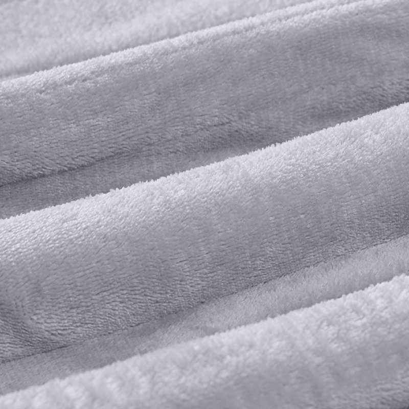 Flannel and lambskin electric heating cover blanket, Throw, Light Gray