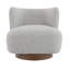 Fauteuil d'appoint en tweed gris