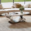 Table basse ovale en faux marbre-1945917120