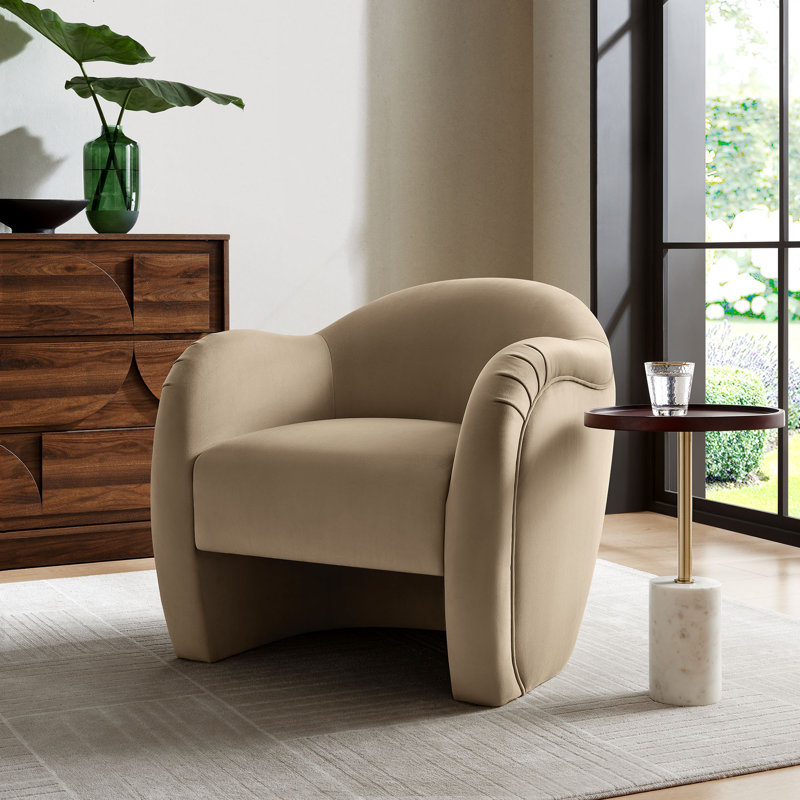Compose Performance Velvet Accent Chair, Taupe Velvet