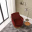 Fauteuil demi-tonneau pivotant en velours, fauteuil d'appoint pivotant-1320979925