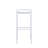 Svelte Minimalist 29.5" Seat Height White Metal Armless Low Back Bar Stool with Integrated Footrest for Kitchen Islands and Home Bars-1368034308