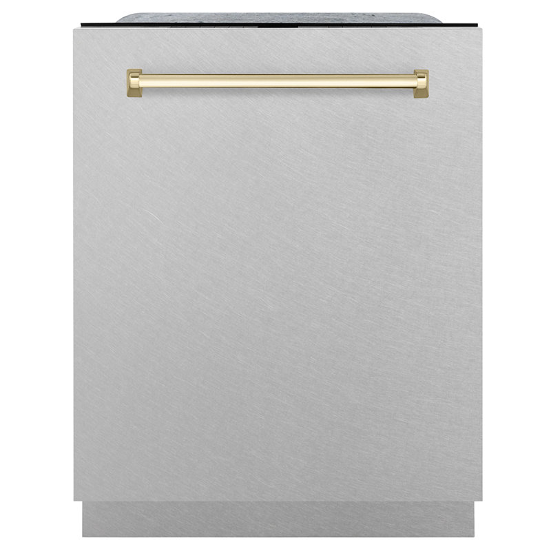 ZLINE Autograph Edition 24" Touch Control Tall Tub Dishwasher in Fingerprint Resistant Stainless Steel, Gold
