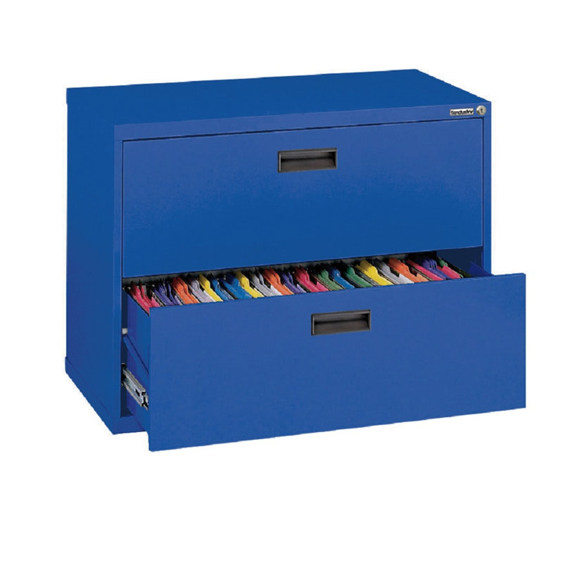 400 Series 30'' Wide 2 -Drawer Steel File Cabinet, Blue