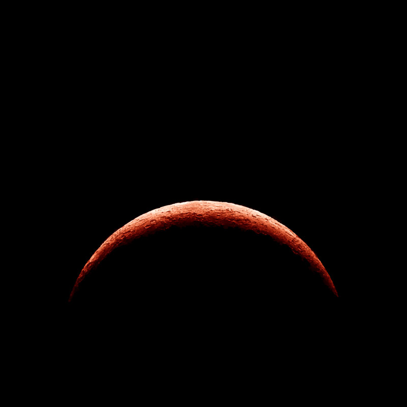Realistic Crescent Moon Or Planet by Dimitris66 - Wrapped Canvas Print, 91cm H x 91cm W