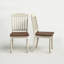 Chaise d'appoint en bois massif à dossier en lattes Alyssha-679226997