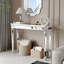 Console à miroir 48 po, grain de bois rétro pour entrée - standard