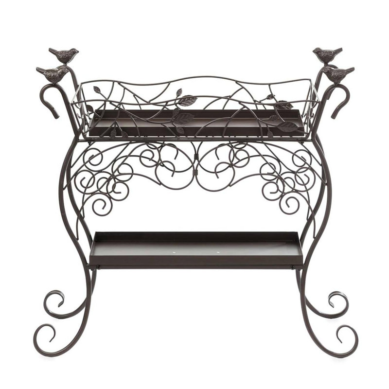 Birds Cast Iron Indoor/Outdoor Elevated Planter