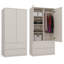Jonathin 2 Door Solid + Manufactured Wood Wardrobe-1249795854