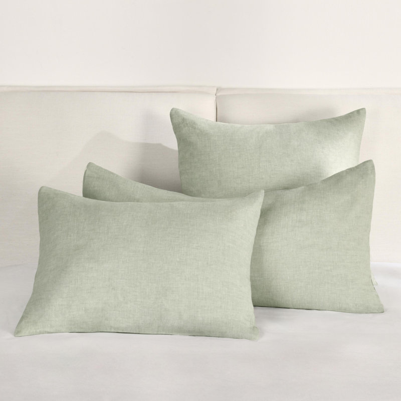 Jayson Linen Pillow Sham, Euro, Green