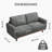 Norelia 68 "Square Arm Corduroy Sofa Solid Wood Frame with Pocket Spring Cushion-1945754497