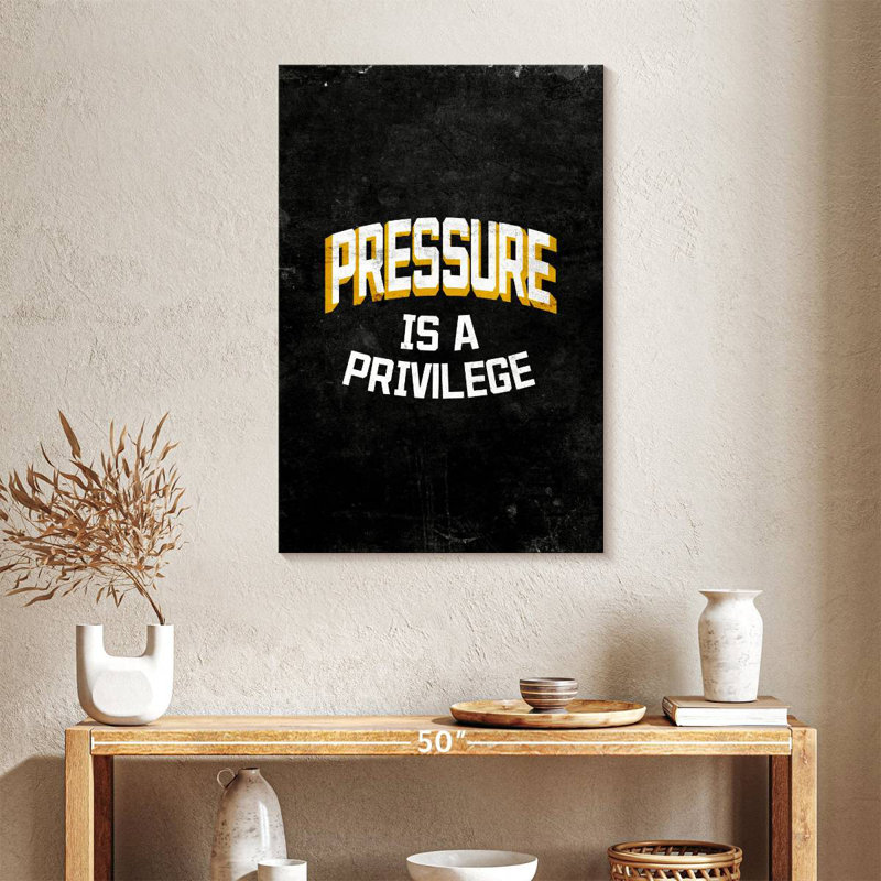 Pressure Is A Privilege, 36" H x 24" W
