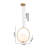 1-Light Gold Pendant With A Milk White Glass Shade