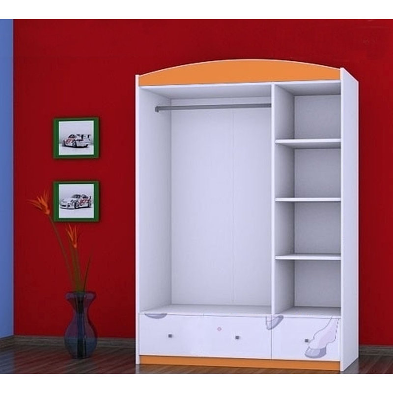 Evatt 3 Door Wardrobe, Orange