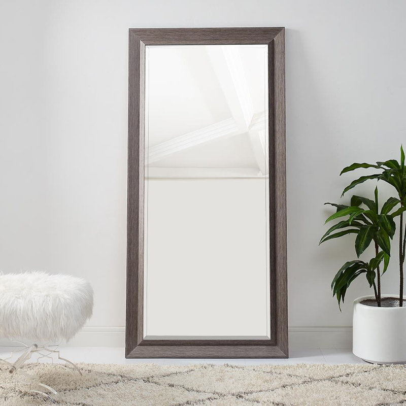 Grand miroir de plancher sur pied Chappell, Espresso