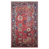 Hand Knotted Wool Southwestern Area Rug in Rust/Red/Blue/Yellow