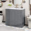 Armoire de meuble-lavabo autoportante de 36 po de style Shaker avec lavabo, 4 tiroirs à fermeture en douceur et 2 portes à fermeture en douceur-947465104