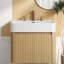 Meuble-lavabo flottant 36 po, lavabo grain de chêne moderne-262111468
