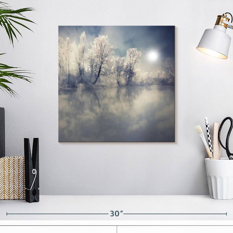 Alvord Misty Winter Forest, H 16 po x l 16 po