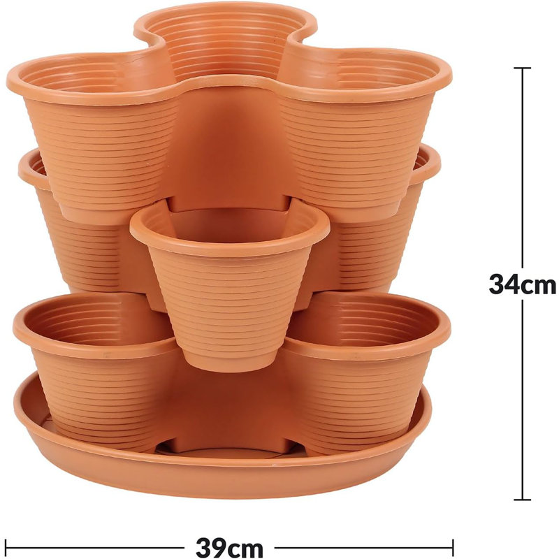 Saliah Pot Planter, Brown