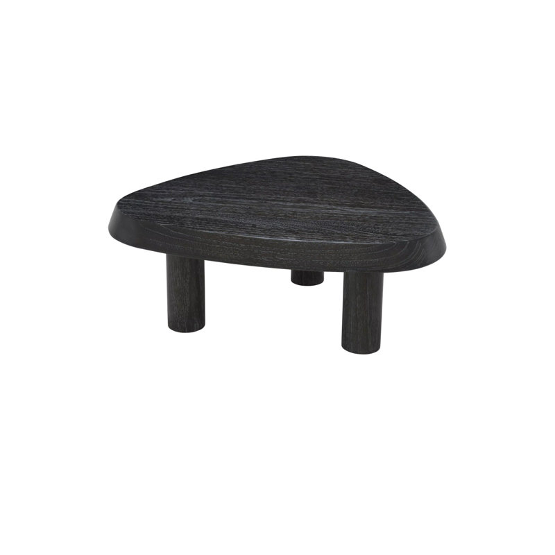 Briel Solid Wood Coffee Table, Black, 9.84" H x 25" L x 23" W