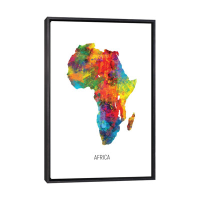 Carte de l’Afrique par Michael Tompsett-impression d’art graphique