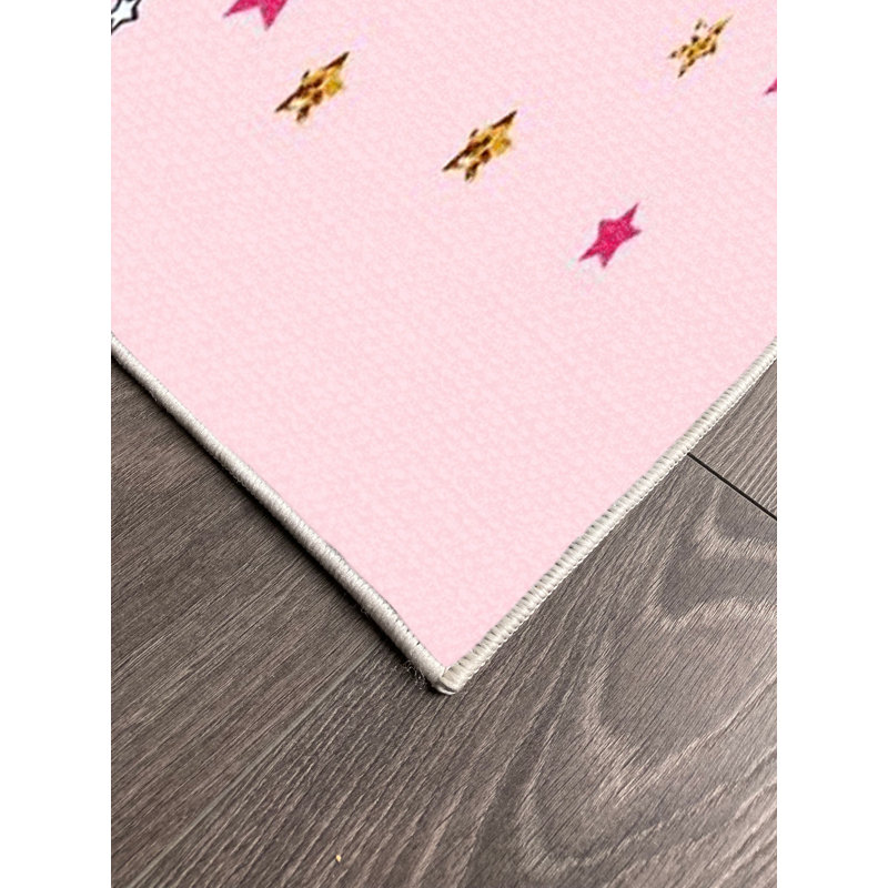 Machine Printed Cotton Rug, Runner 3'3" x 9'10"
