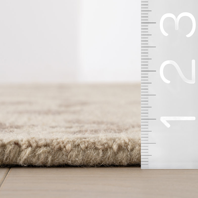 Ella Wool Area Rug, Rectangle 5' x 8', Ivory