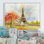 «Paris Eiffel Tower In Beau Fitul Summer II», reproduction sur toile flottante