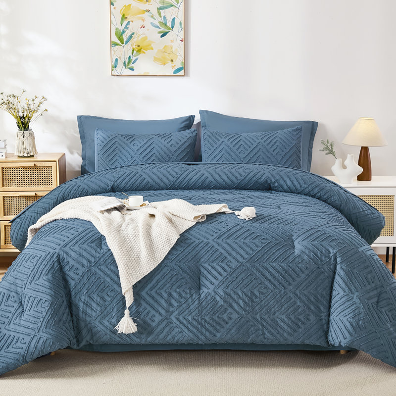 Andency California King Comforter Set Oatmeal - 7 Pieces Bed in a Bag Cal King Bedding Comforter Sets, Tufted Lightweight Fluffy Bed Set with Comforter, Sheets, Pillowcases & Shams