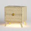 2-Drawer Bedside Table With Built-In Outlets And Human Sensor Light-1902877278