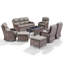 Ensemble de conversation d'extérieur en osier 8 pièces avec chaises pivotantes et table basse 8 pièces-1468894753-1468894754