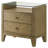 Coudrey 2-drawer Glass Top Nightstand Natural Pine