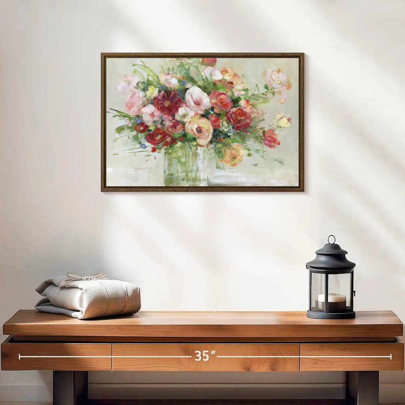 Just Peachy, 19" X 13", Floating Frame Walnut