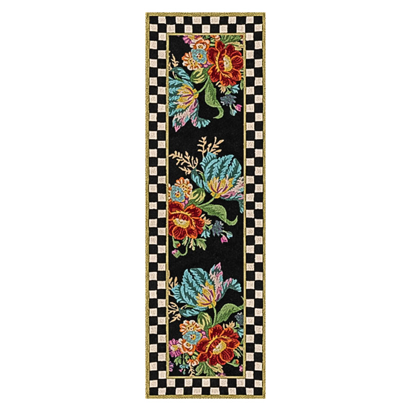 Flower Market Washable Rug, Runner 2'6" x 8'
