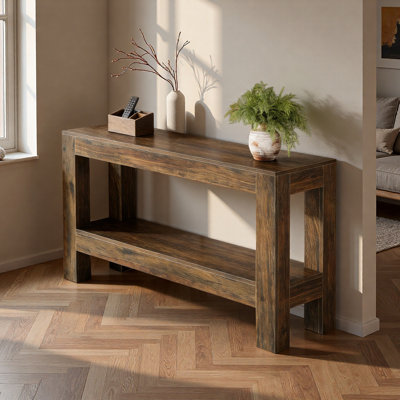 Table de canapé à 2 niveaux, table de vestibule, console