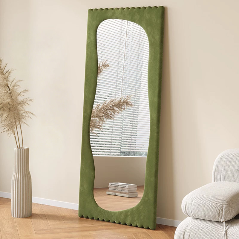 Miroirs pleine longueur rectangulaires en tissu, Green, 70.87" H x 23.62" W