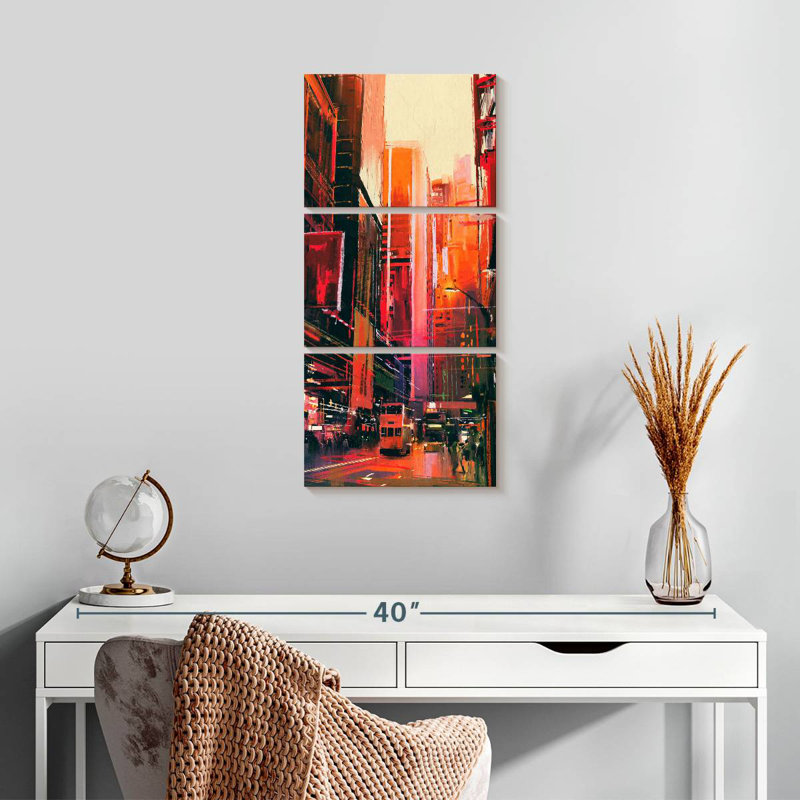 Rues de New York, H 27 po x l 12 po