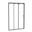 Porte de douche coulissante triple 48 po x H 76 po (8 mm) en verre transparent, cadre en acier inoxydable-129435294